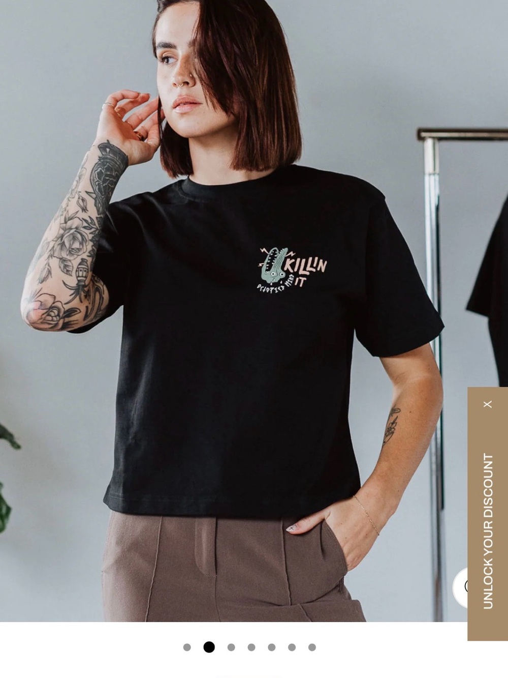 Octopied Mind-Cropped Tshirt